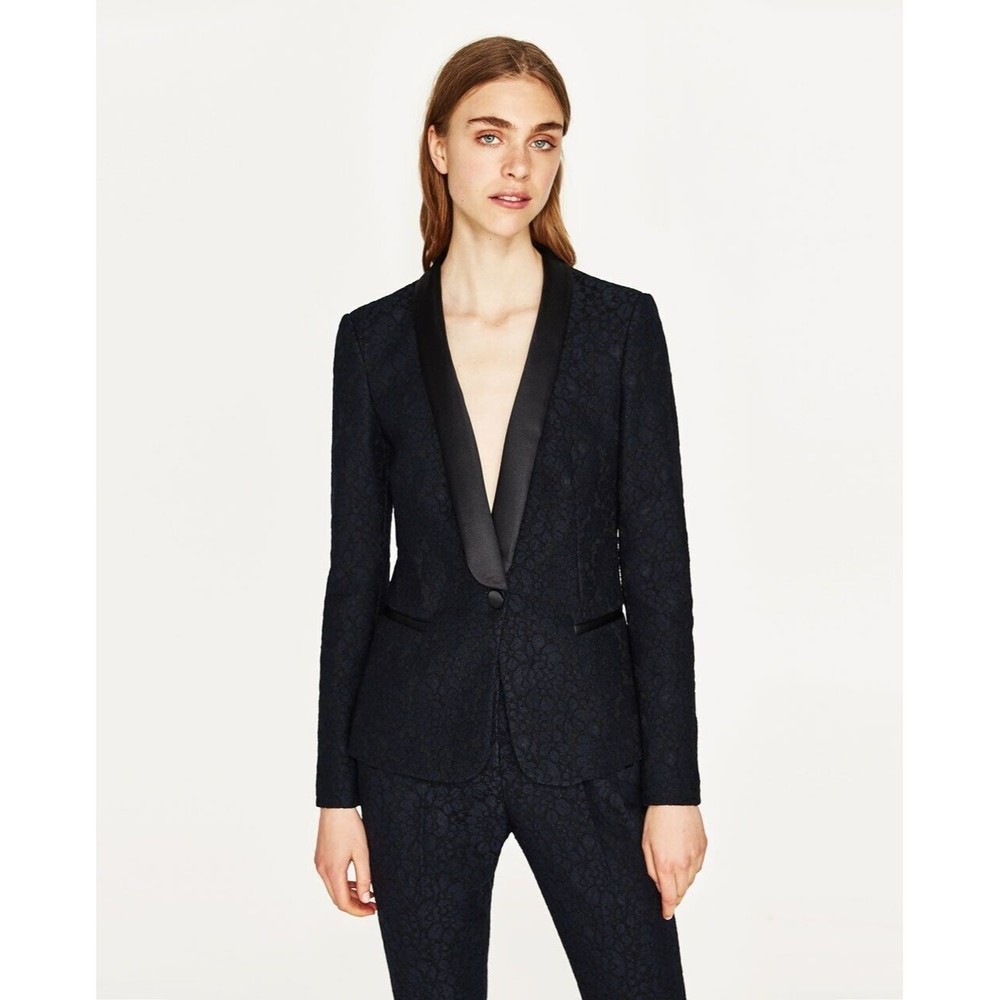 ZARA Tuxedo Jacket with Lapel   Womens Size XS